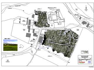 Geophysical survey at Egglestone Abbey, County Durham Photo courtesy of MJ Noel, Geoquest Associates.