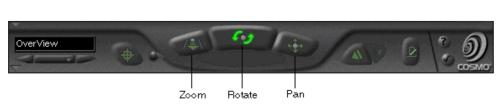 Cosmo Player dashboard in 'examine' mode