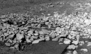 Excavated wall of the main central house