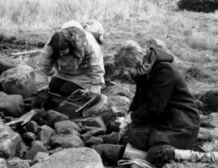 Volounteers excavating at Forcegarth Pasture North 