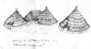 Ian T Wardle's reconstruction sketch: Forcegarth North Intermediate Development looking SW