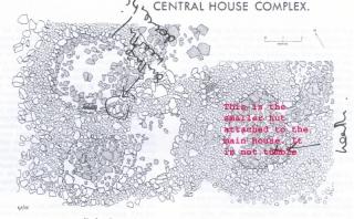 Forcegarth Pastures: plan of the house cluster