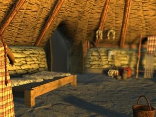 Forcegarth Pasture North: Round house interior