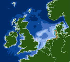 NW Europe: Coastline 6000 years before present