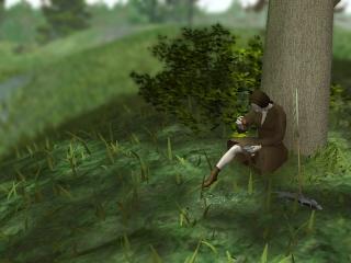 Reconstruction of Low Hauxley Mesolithic Flintknapper