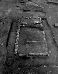 Thrislington: photograph of chapel excavations, middle excavation level