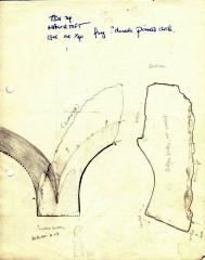 Thrislington: stone arch sketch