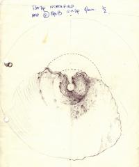 Thrislington: sketch of a stone quern fragment