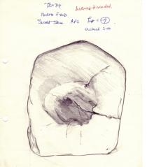 Thrislington: sketch of a socket stone