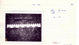 Thrislington: iron knife small finds card