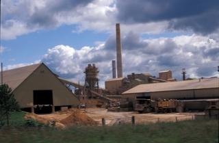 Thrislington today: quarry buildings and machinery