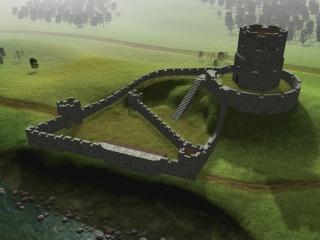 Wark Castle after its reconstruction in 1517