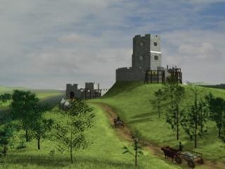 The Ring being built at Wark Castle