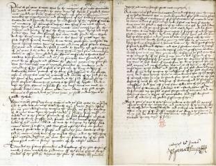Cotton Caligula B II f347 and f347v. Reproduced by permission of the British Library