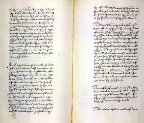 Cotton Titus F XIII f145v and f146. Reproduced by permission of the British Library