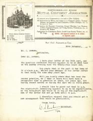Correspondence between Company and Mutual Confident Association 1930 regarding three shift system