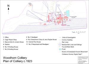 Plan of colliery in 1923