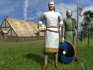 King Edwin in battle gear