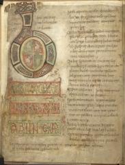 Front cover from Bede's Ecclesiastical History of the English People (Cotton Tiberius Cii) By permission of the British Library.